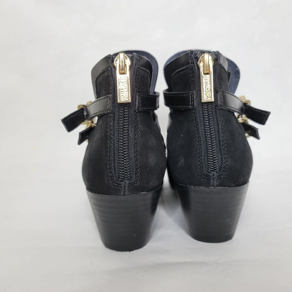 Kenneth Cole Reaction Pil-Grim RL06667LE Black Suede Ankle Boots 7.5 Med‎